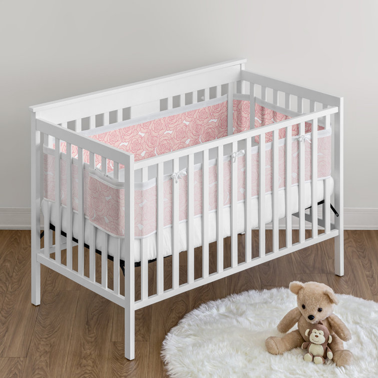 Sweet Jojo Designs Girl BreathableBaby Breathable Mesh Crib Liner Rose Lavender Purple